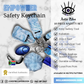 Artic Blue Marble Safety Keychain