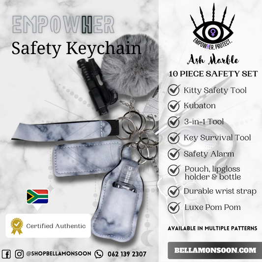 Ash Marble Safety Keychain