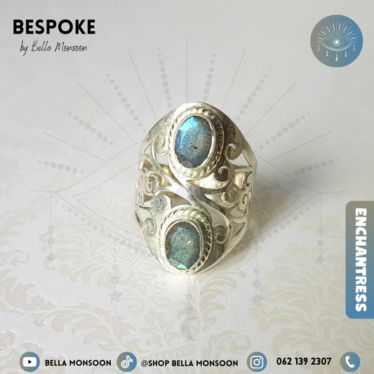 Enchantress Labradorite Sterling Silver Ring | Bespoke by Bella Monsoon
