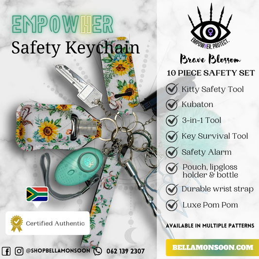 Brave Blossom Safety Keychain