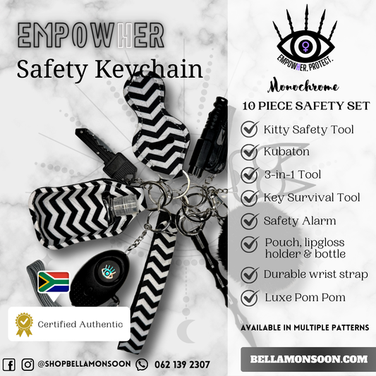 Monochrome Safety Keychain