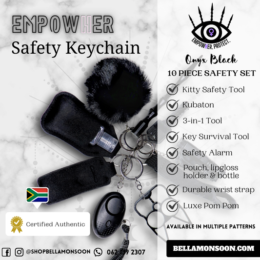 Onyx Black Safety Keychain