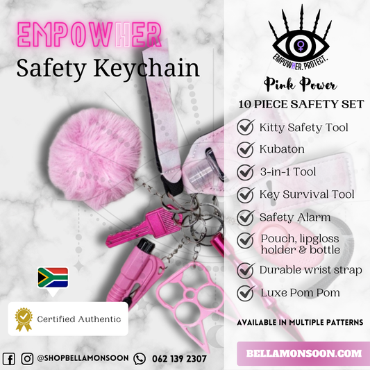 Pink Power Safety Keychain