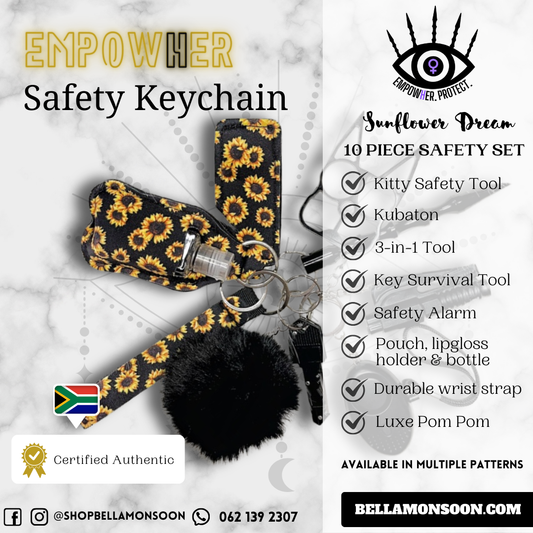 Sunflower Dream Safety Keychain