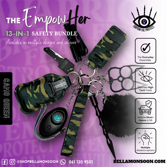 Camo Queen 13-in-1 Safety Keychain