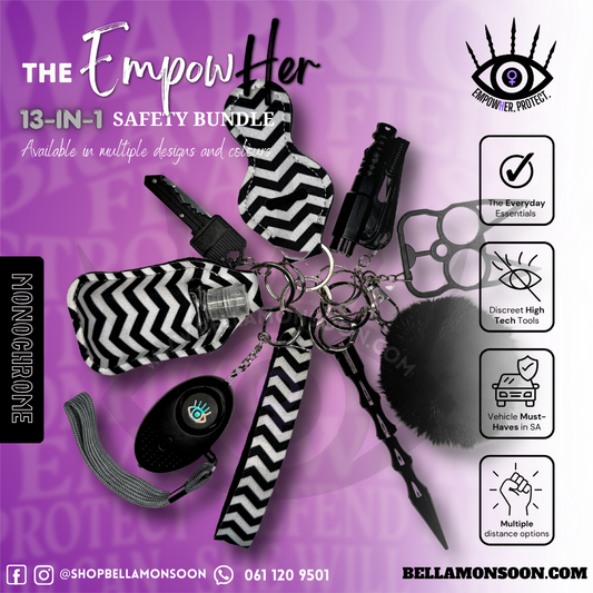Monochrome 13-in-1 Safety Keychain