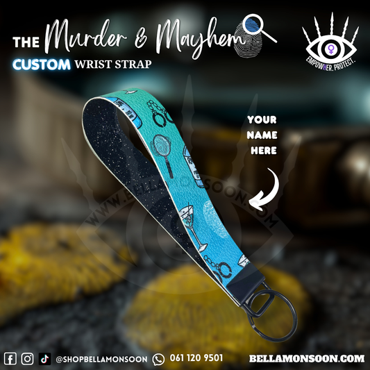 Murder and Mayhem | True Crime Faux Leather Wrist Strap