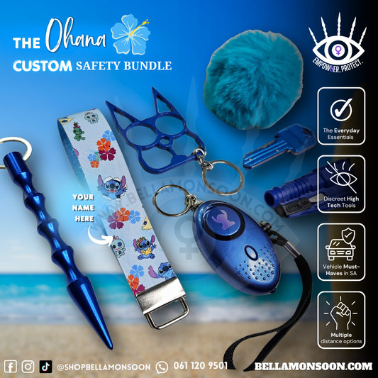 Ohana | Stitch Safety Keychain [Customisable]