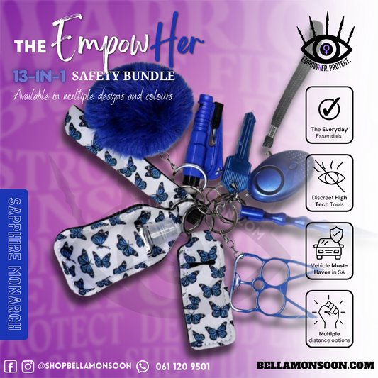 Sapphire Monarch 13-in-1 Safety Keychain