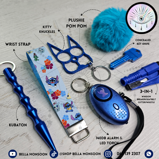 Ohana | Stitch Safety Keychain [Customisable]