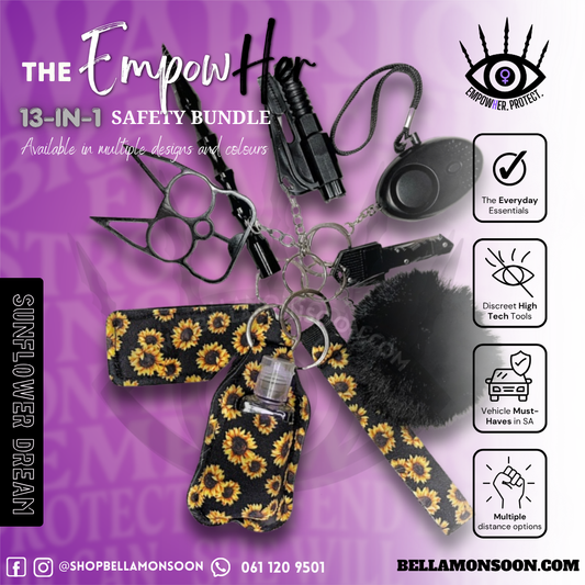 Sunflower Dream 13-in-1 Safety Keychain